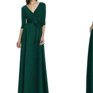 Alfred sung jersey bodice a-line gown